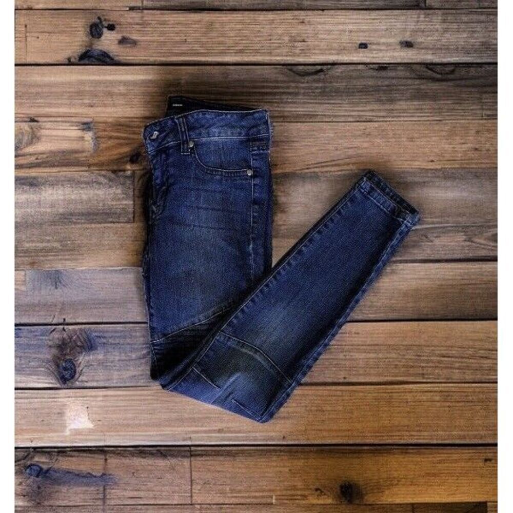 Aqua Skinny Blue Jeans‎ Size 27 Cotton 99% Spandex 1% Style BOWIE MOTO